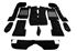 Triumph Stag Carpet Set - RHD - Passenger Area - Tufted - Black - RS1644BLACK